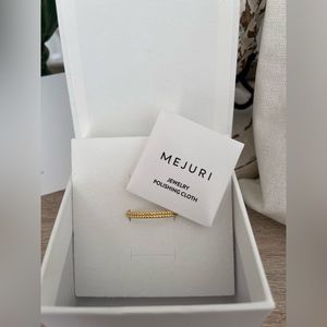 NWT Mejuri Duo Beaded Stacker Ring Gold Vermeil